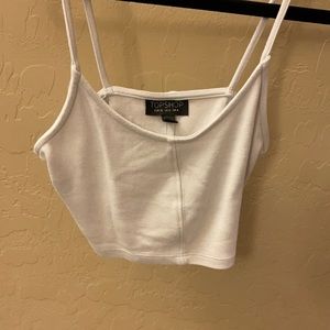 White Topshop Crop Top. Size 4.